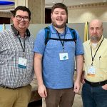 IDS Interim Executive Director Dr. Jerry Alliston, Self-Advocacy Coordinator Taylor Carley, and Director of Technology and Accessibility Rich Baker at the Megaconference.