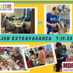 Students participating in workstations at the July 19th Job Extravaganza on the MS Coast.