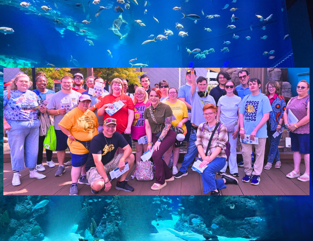 STEP UP members at the aquarium.