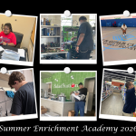 Top left - student intern at East Marion Elementary; top middle - student intern at Graves in Tylertown; top right - student intern at Boys and Girls Club in Gulfport; bottom left - student intern at Hancock County Animal Shelter; bottom middle - student intern at Salad Station in Gulfport; bottom right - student intern at Ramey's in Columbia